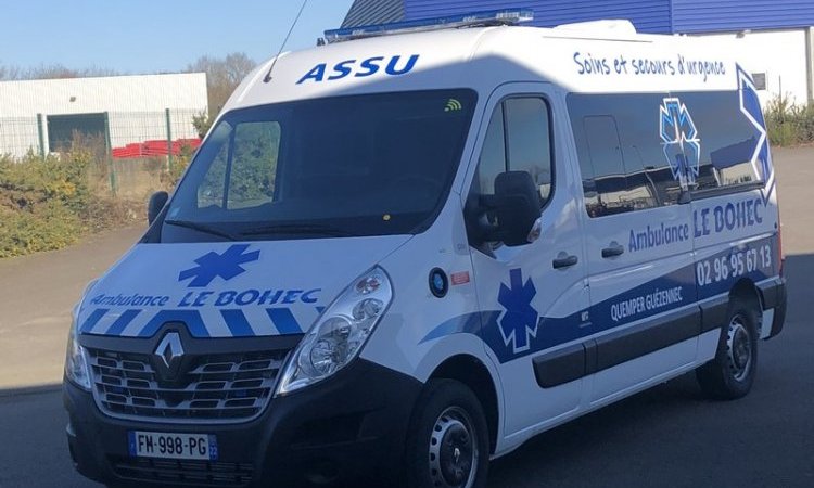 Ambulance et Pompes Funèbres LE BOHEC Ambulance pour transport couché Quemper-Guézennec-Pontrieux
